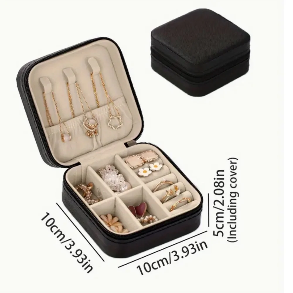 White Leather Jewelry Storage Box/Travel Box/Portable Jewelry Box